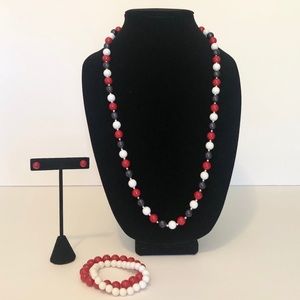 Necklace Bracelet and Earrings Set
